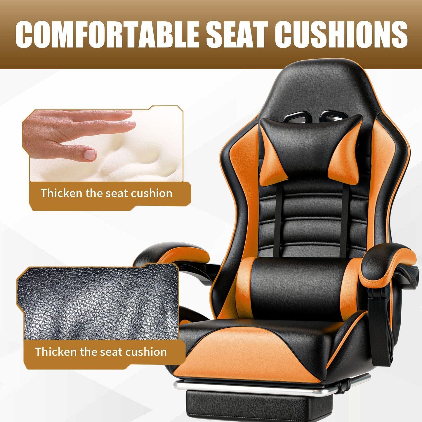 Ergonomic Gaming Chair for Adults with Adjustable Height - Inside The Bars