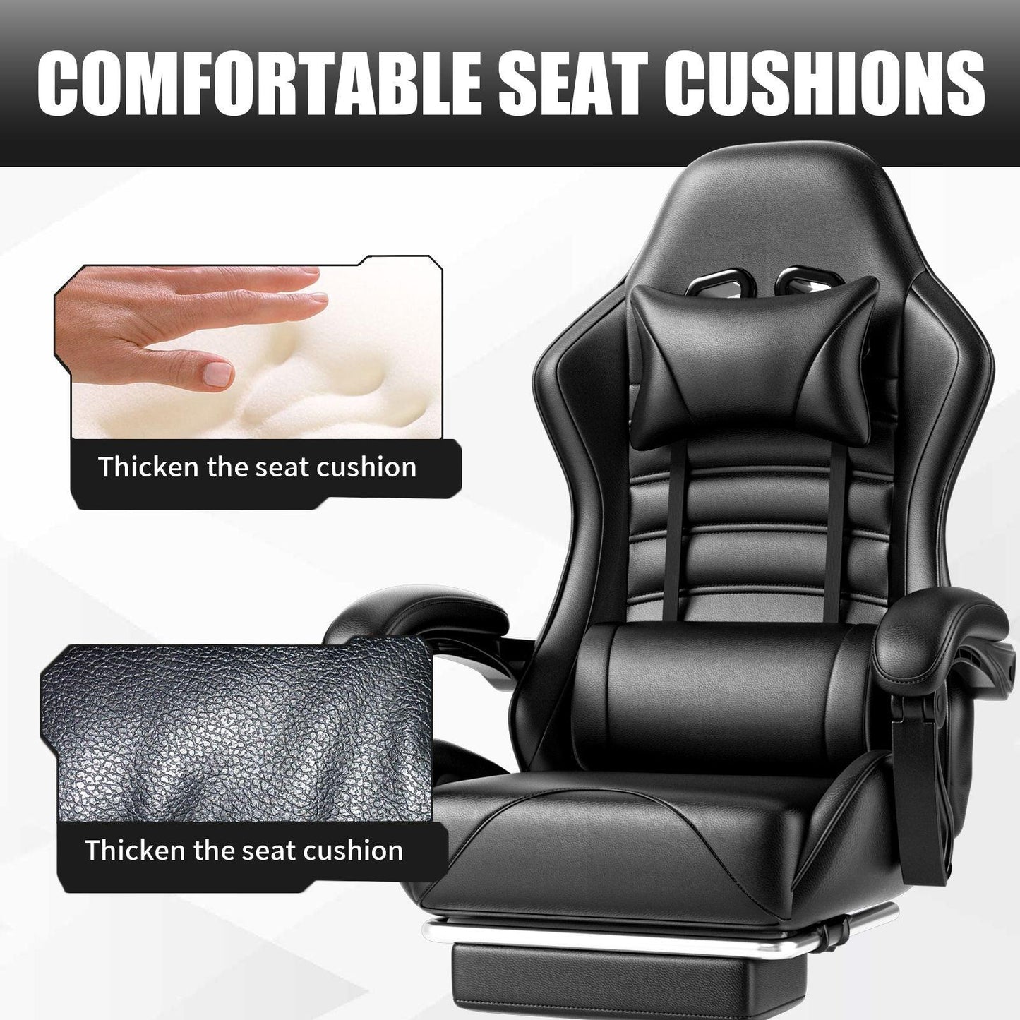 Ergonomic Gaming Chair for Adults with Adjustable Height - Inside The Bars