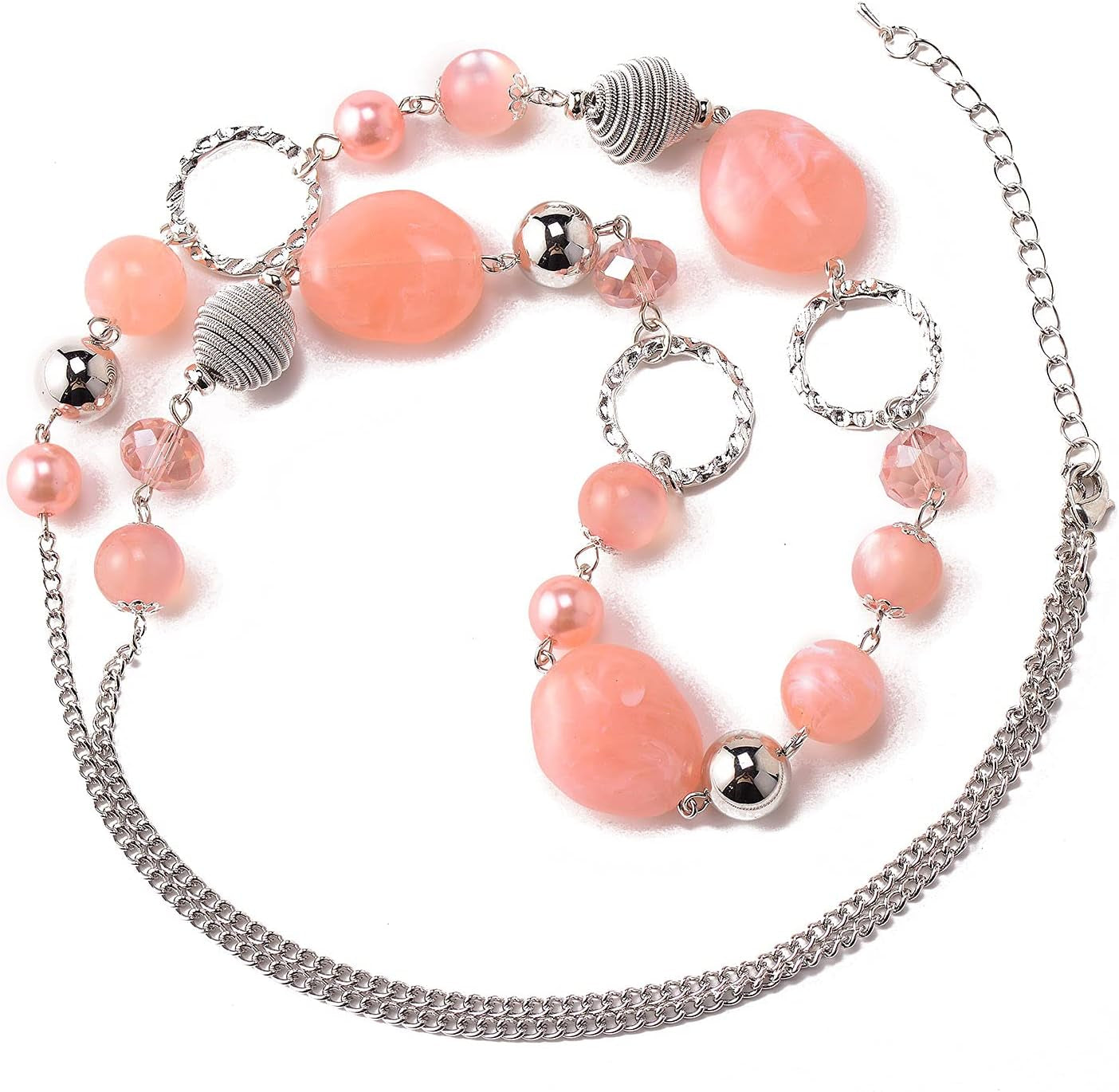 Pearl & Club Long Beaded Necklaces for Women - Fashion Jewelry Sweater Chain Gifts
