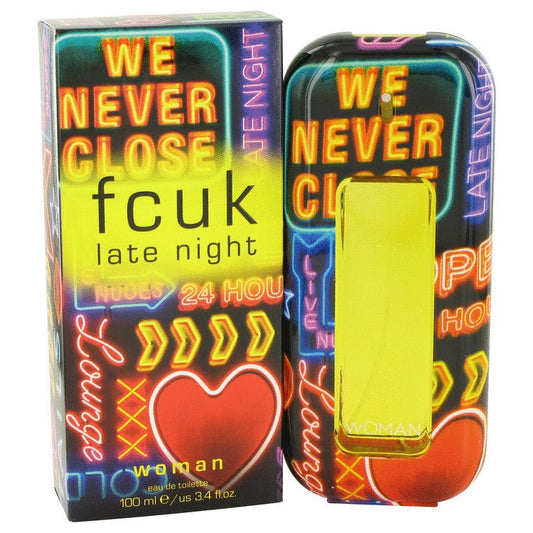 FCUK Late Night by French Connection Eau De Toilette Spray 3.4 oz for Women - Inside The Bars