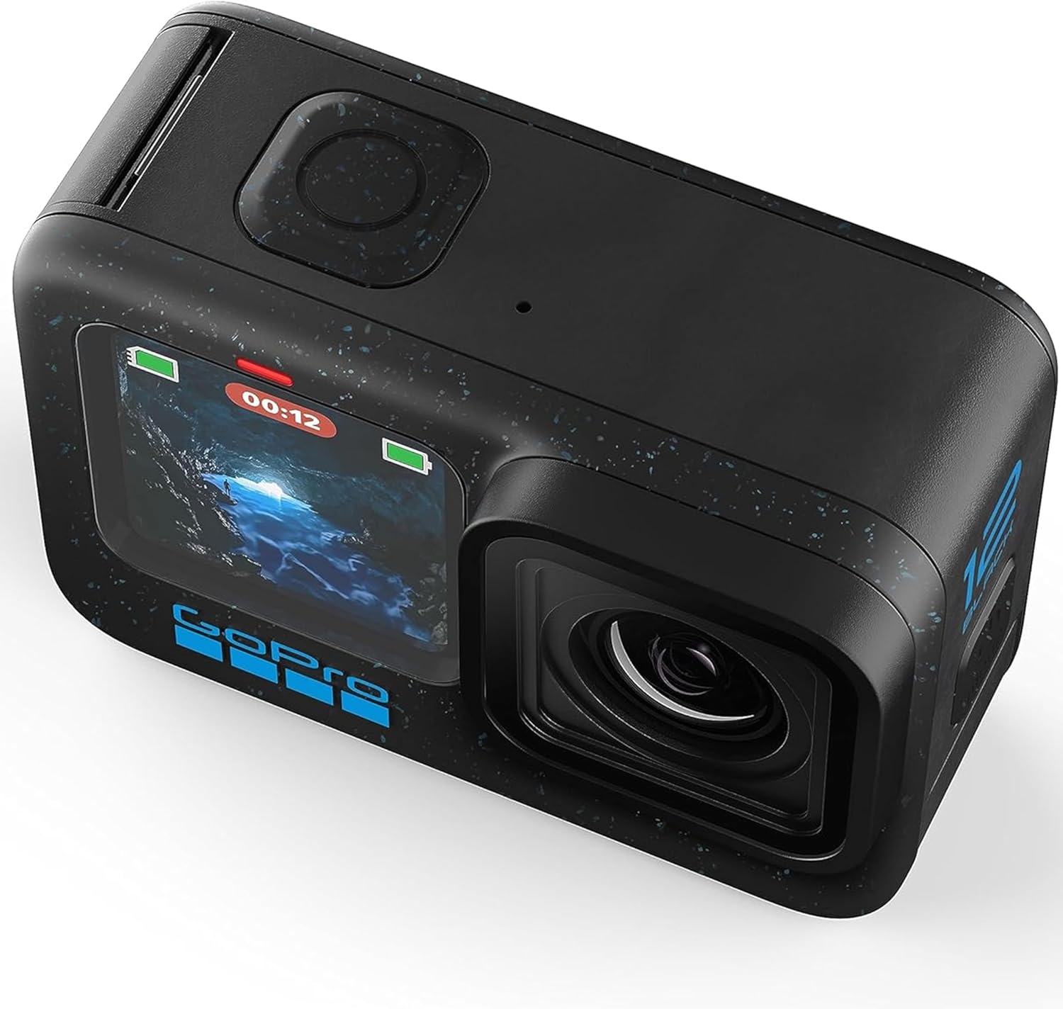 GoPro Hero12 Black E - Commerce Bundle - Waterproof Action Camera with 5.3K60 Ultra HD Video, 27MP Photos, HDR, 1/1.9" Image Sensor, Live Streaming, Webcam, and Advanced Stabilization - Inside The Bars