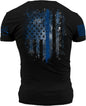 Grunt Style Blue Shield - Men'S T-Shirt Black - Inside The Bars
