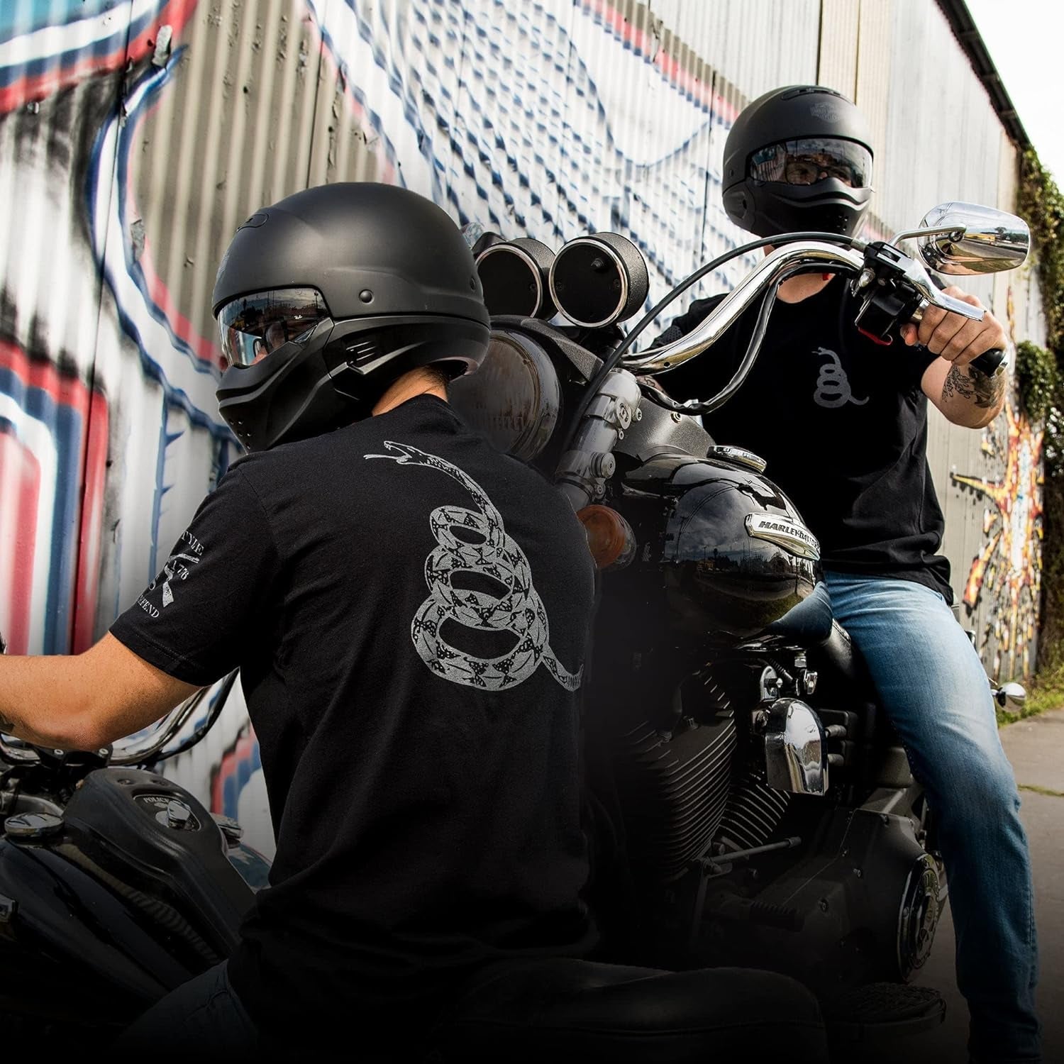 Grunt Style Men's T-Shirt with Concealed Gadsden Design - Inside The Bars