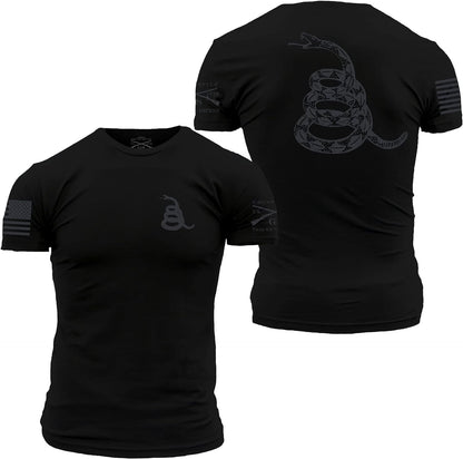 Grunt Style Men's T-Shirt with Concealed Gadsden Design - Inside The Bars