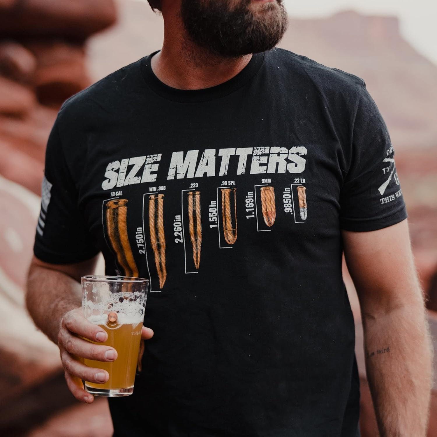 Grunt Style Size Matters Men's T-Shirt for Comfortable Fit - Inside The Bars