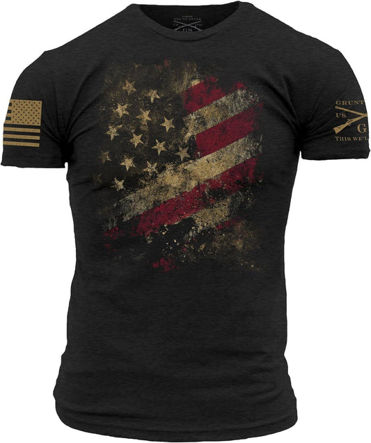 Grunt Style Worn Flag 2.0 Men's T-Shirt for Casual Wear - Inside The Bars
