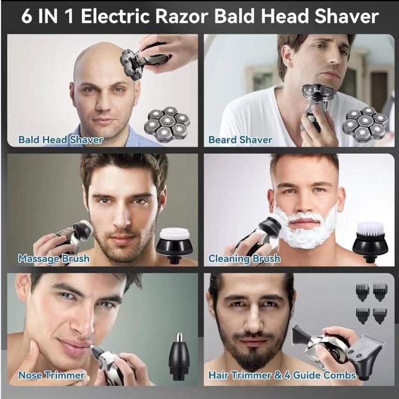 Head Shavers for Men - Electric Razor 5 - In - 1 Grooming Kit - Inside The Bars