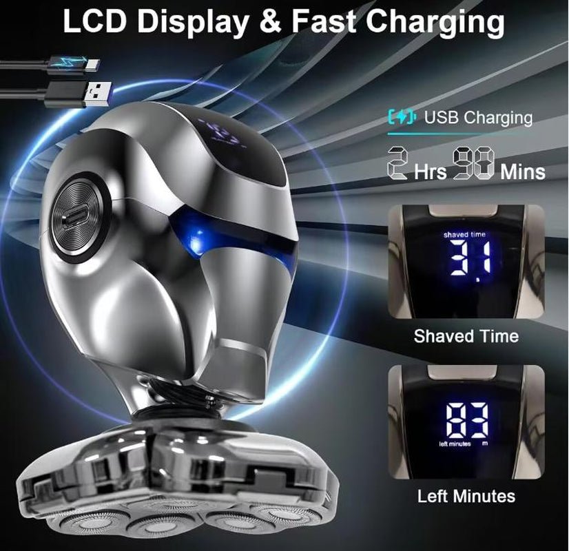 Head Shavers for Men - Electric Razor 5 - In - 1 Grooming Kit - Inside The Bars