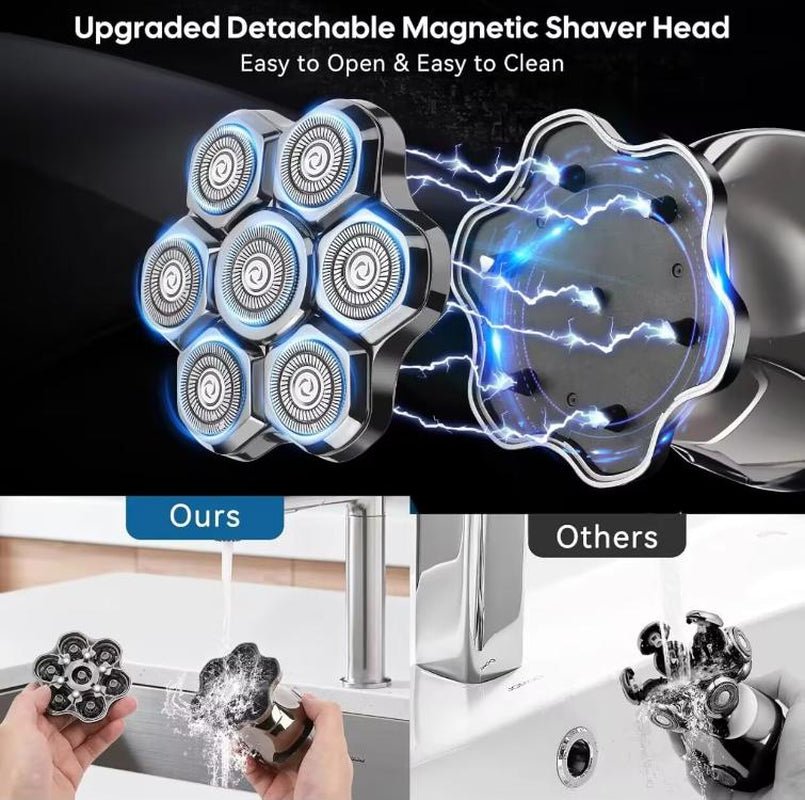 Head Shavers for Men - Electric Razor 5 - In - 1 Grooming Kit - Inside The Bars