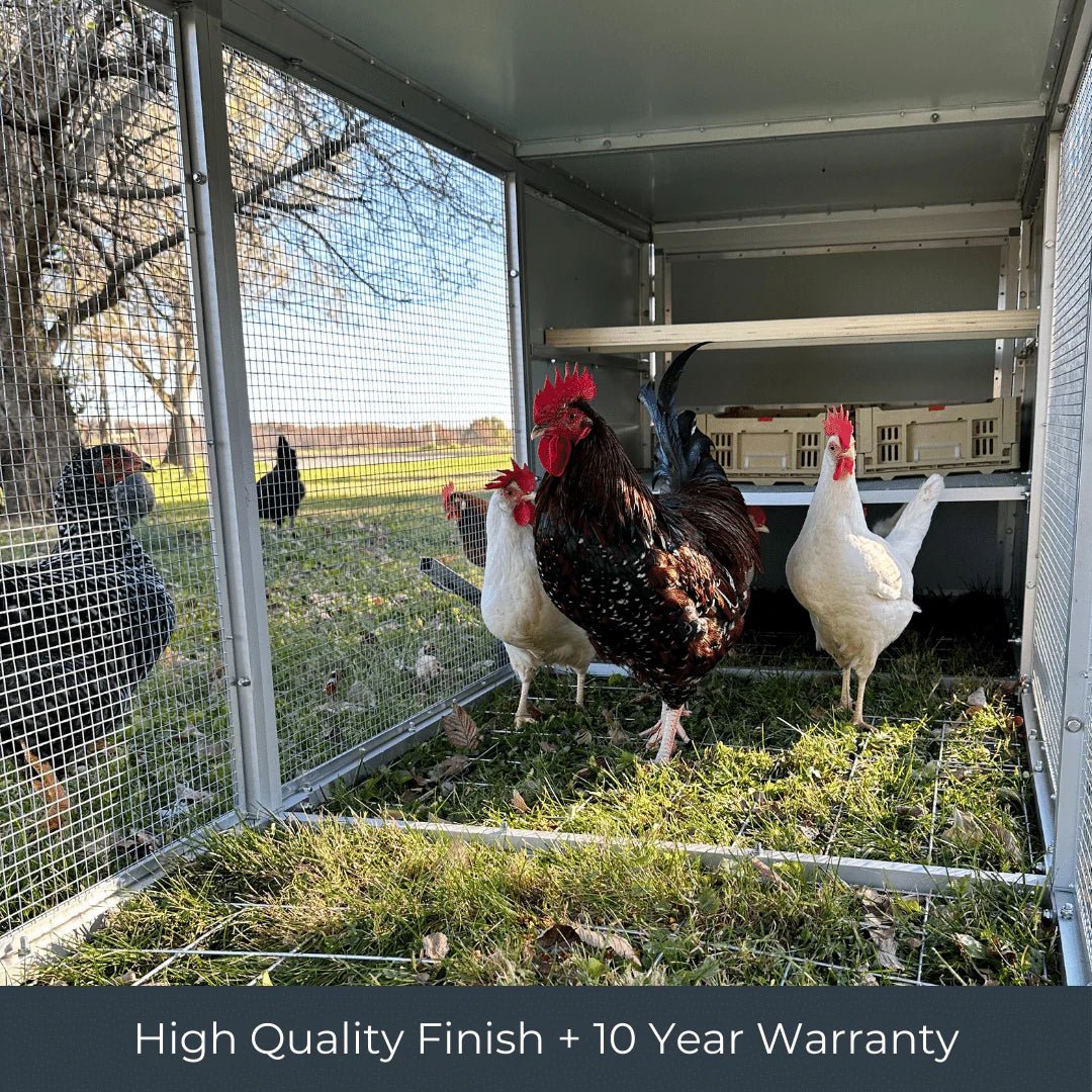 High - Quality Mobile Chicken Coop Chicken Tractor for 8 Chickens - Inside The Bars
