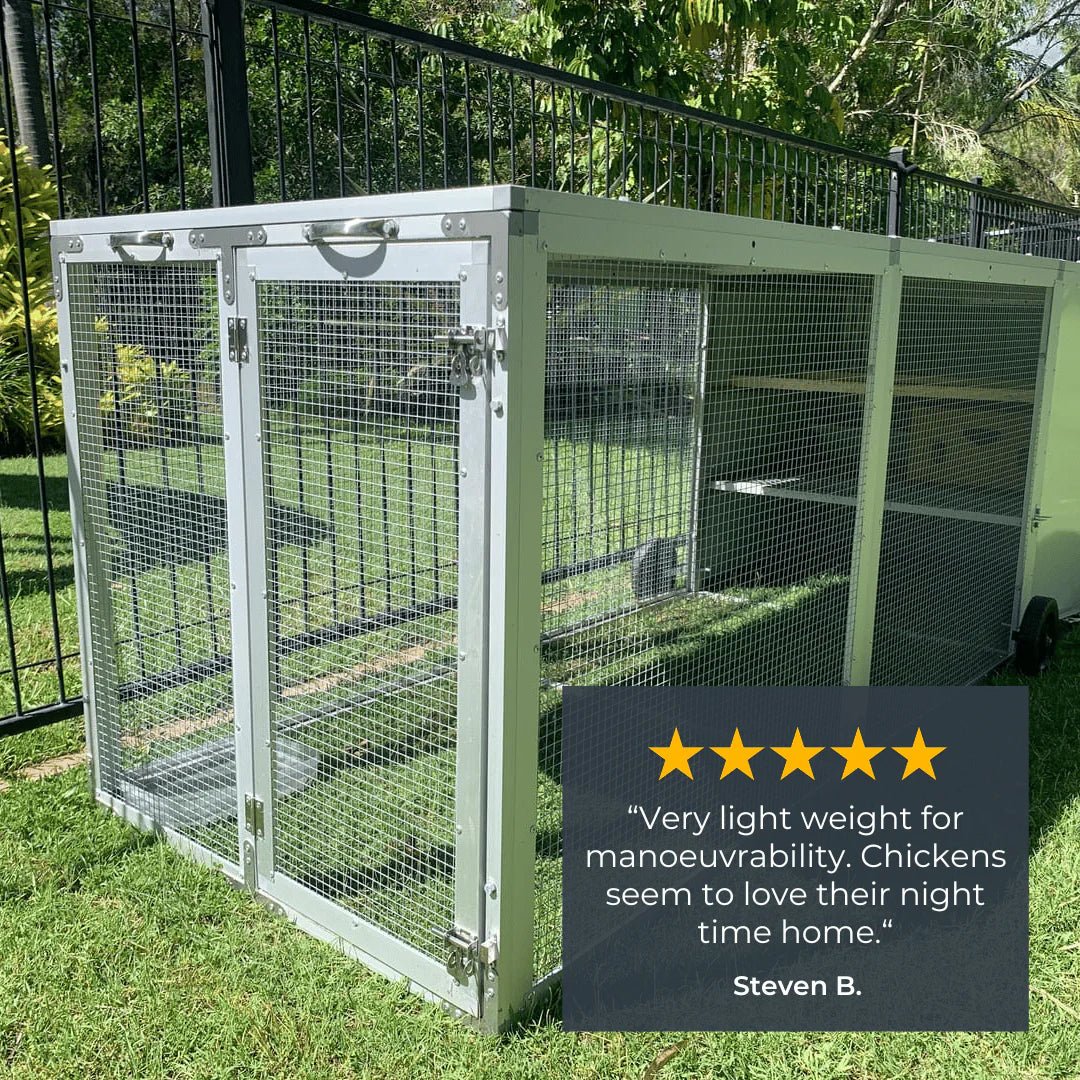 High - Quality Mobile Chicken Coop Chicken Tractor for 8 Chickens - Inside The Bars