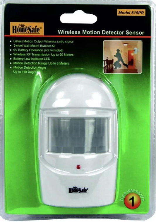 HomeSafe Wireless Motion Detection Security Alarm Sensor - Inside The Bars