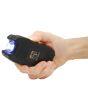 Hot Shot stun gun with flashlight and Battery Meter Black - Inside The Bars