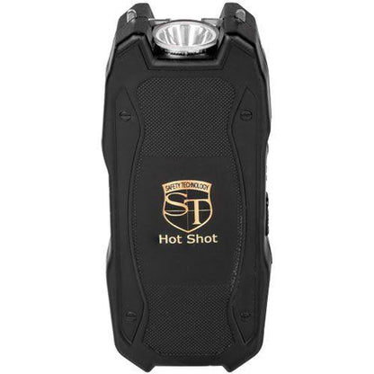 Hot Shot stun gun with flashlight and Battery Meter Black - Inside The Bars