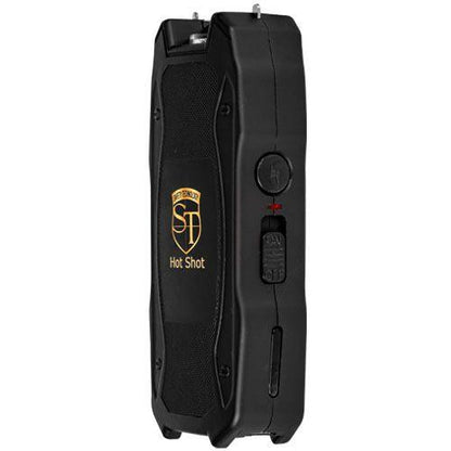 Hot Shot stun gun with flashlight and Battery Meter Black - Inside The Bars