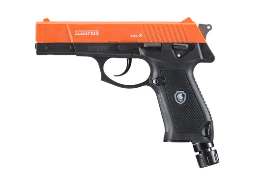 Lancer Tactical Scorpion 0.5 Caliber CO2 Non-Blowback Air Self Defense Less Lethal Ideal for Home and Personal Defense Police Grade Pepper Projectile Gun Orange
