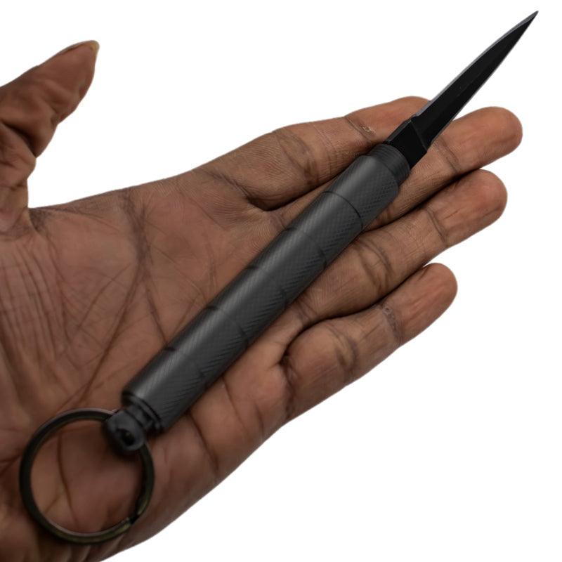 Kubotan Keychain Hidden Knife - Inside The Bars