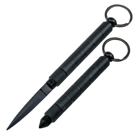 Kubotan Keychain Hidden Knife - Inside The Bars