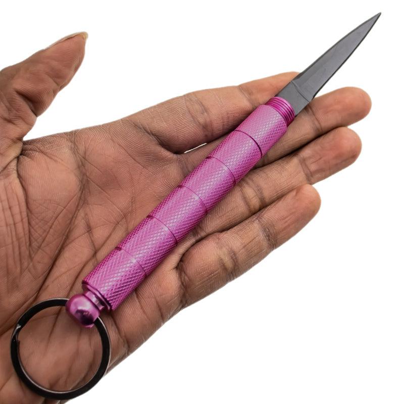 Kubotan Keychain Hidden Knife - Inside The Bars