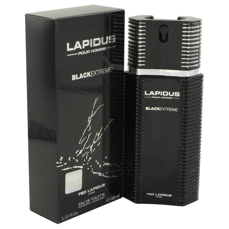 Lapidus Black Extreme by Ted Lapidus Eau De Toilette Spray 3.4 oz for Men - Inside The Bars
