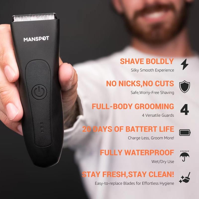 Manspot Super Smooth Body Hair Trimmer: Your Grooming Sidekick for a Hair - Raising Adventure! Perfect for Down Under—No Cuts, No Fuss, Just Pure Comfort! - Inside The Bars