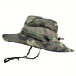 Mens Fishing Hat Wide Brim Sun Hat With Outdoor UV Protection Bucket Hat For Safari Beach Hiking Garden, Camouflage Style - Inside The Bars