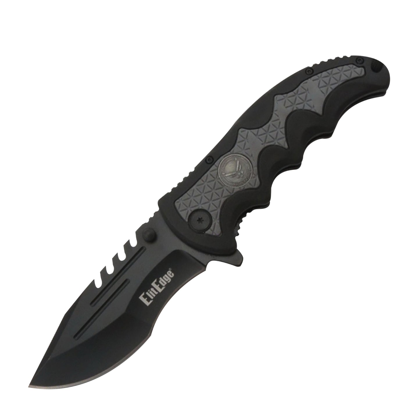 Military Medallion 8.5" Rescue Knife - Inside The Bars