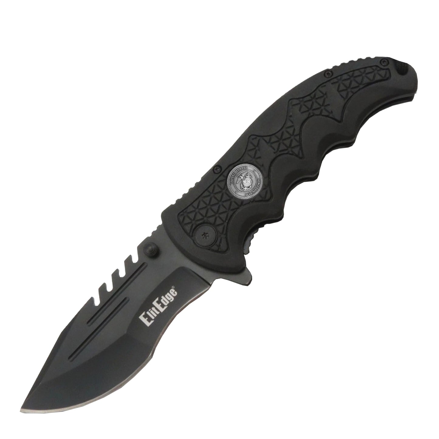 Military Medallion 8.5" Rescue Knife - Inside The Bars