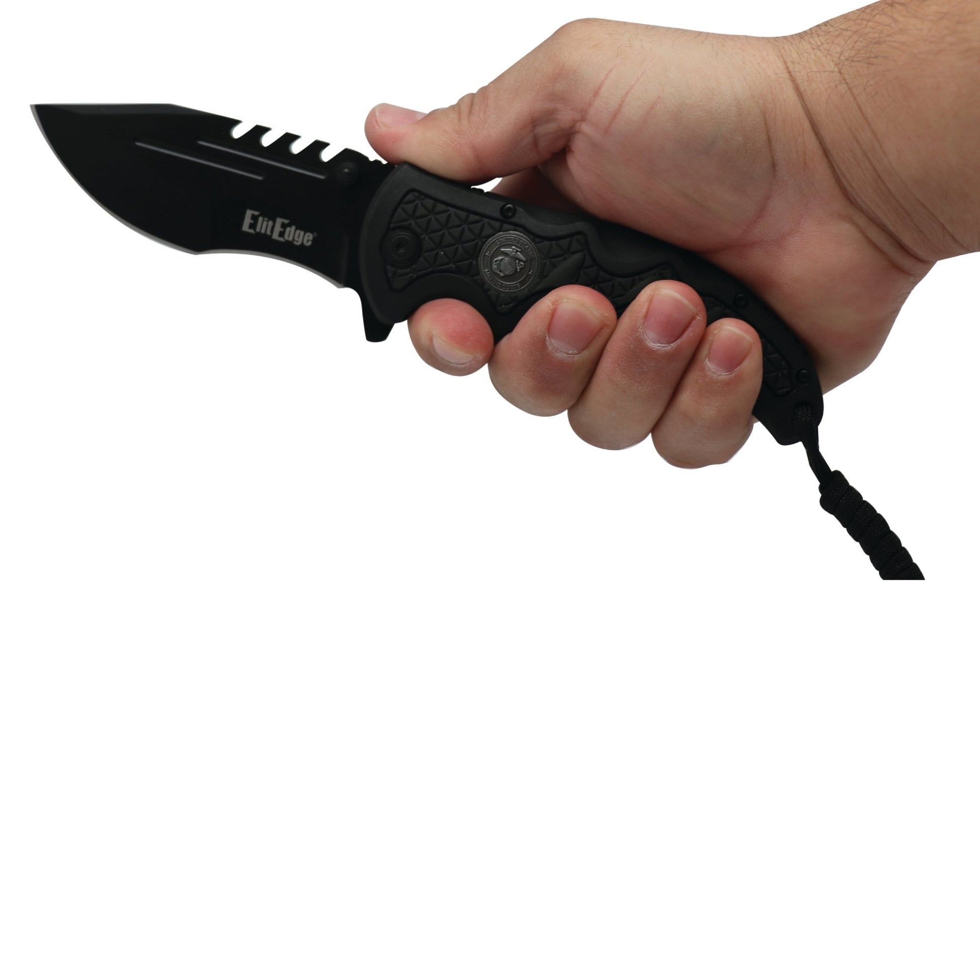 Military Medallion 8.5" Rescue Knife - Inside The Bars