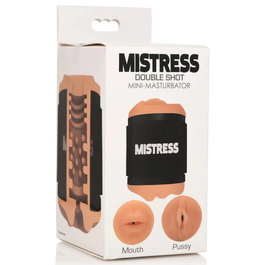 Mistress Double Shot Mouth and Pussy Stroker - Medium Size - Inside The Bars