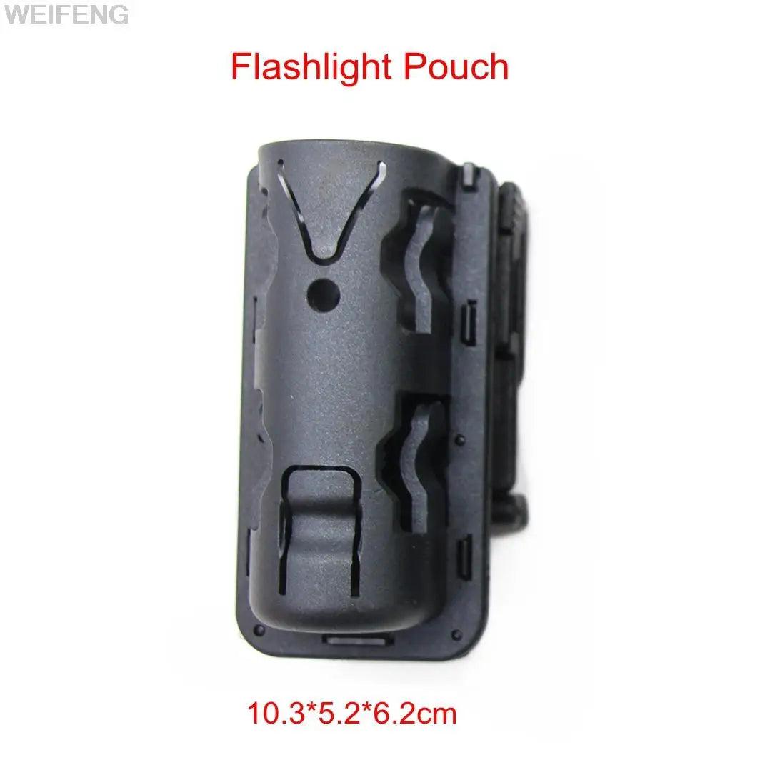 Molle Tactical Holster for Pepper Spray, Flashlight, and Baton - 360° Rotatable Self Defense Tool Holder - Inside The Bars
