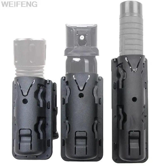 Molle Tactical Holster for Pepper Spray, Flashlight, and Baton - 360° Rotatable Self Defense Tool Holder - Inside The Bars