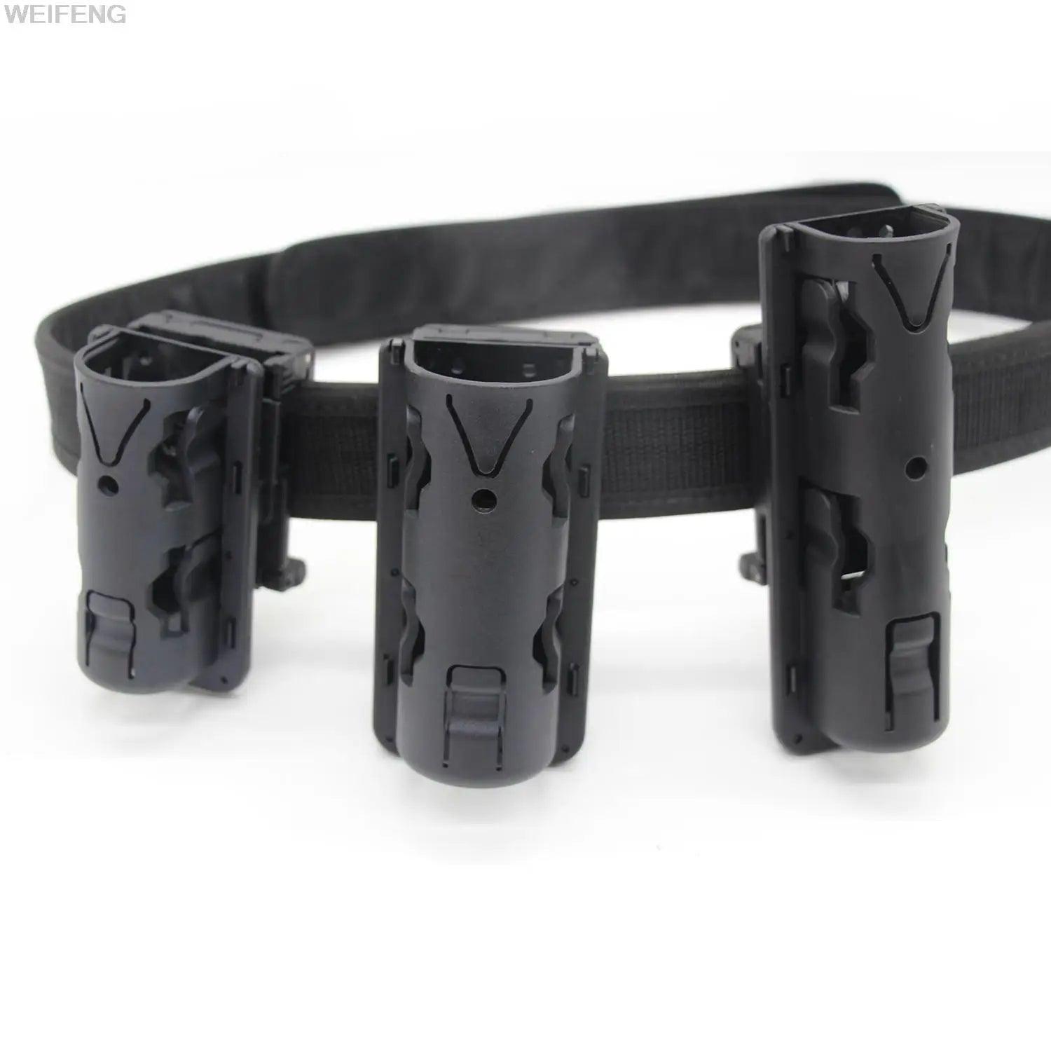 Molle Tactical Holster for Pepper Spray, Flashlight, and Baton - 360° Rotatable Self Defense Tool Holder - Inside The Bars