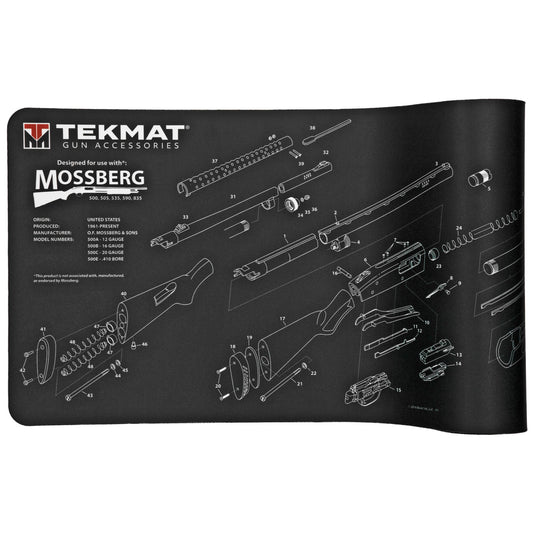 Mossberg Shotgun Cleaning Mat with Microfiber Towel - 12"x36" Black - Inside The Bars