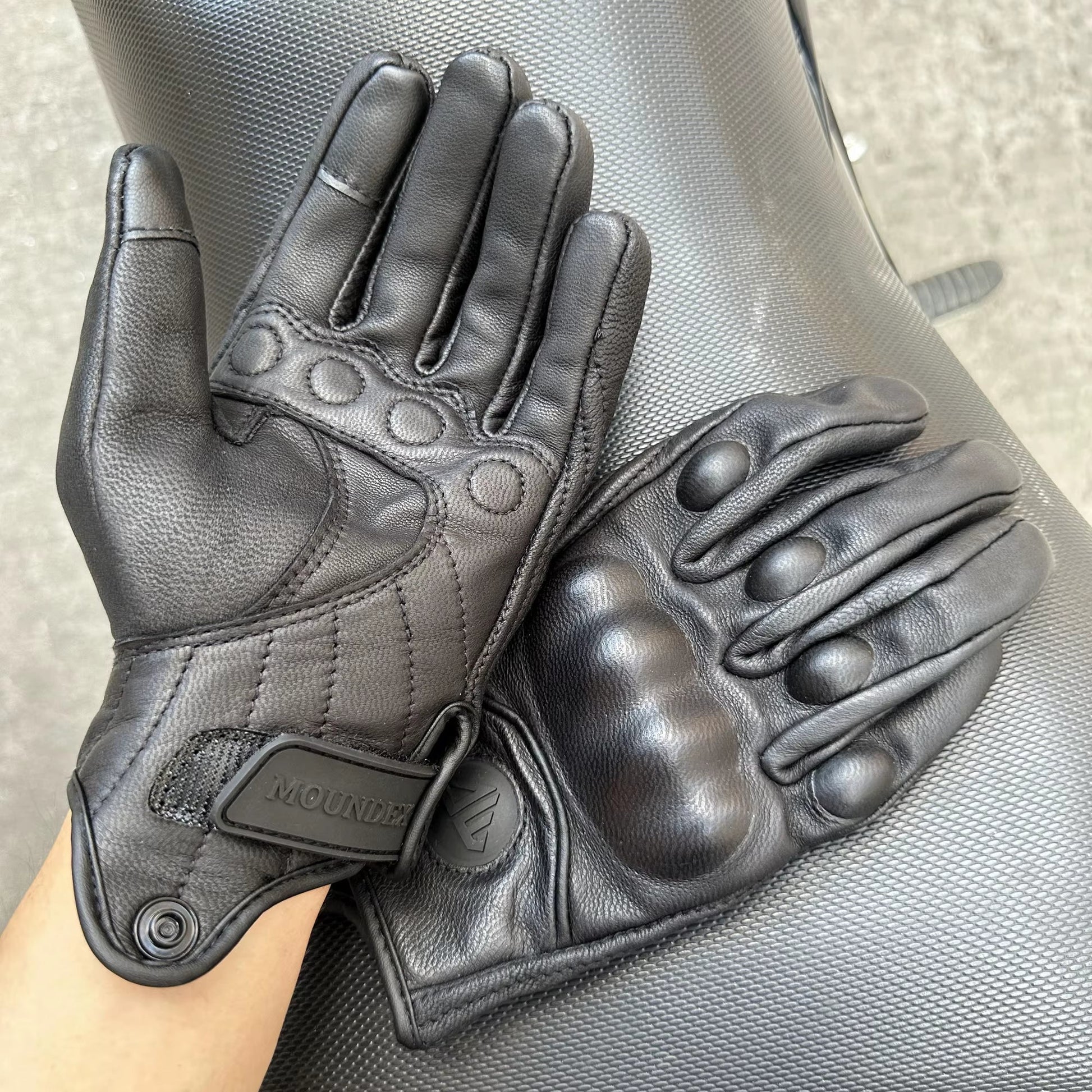 Motorcycle Gloves Men Women Moto Leather Cycling Winter Glove - Inside The Bars
