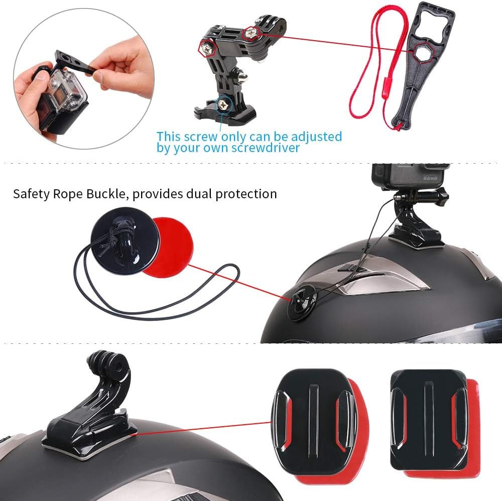 Motorcycle Helmet Chin Mount Kit for GoPro Hero Series - Inside The Bars