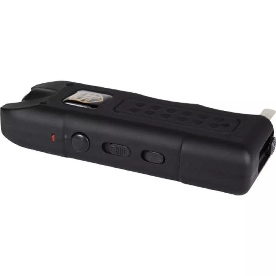 MultiGuard Stun Gun, Alarm, and Flashlight with Built in Charger Red - Inside The Bars