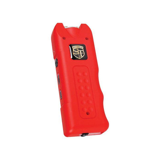 MultiGuard Stun Gun, Alarm, and Flashlight with Built in Charger Red - Inside The Bars