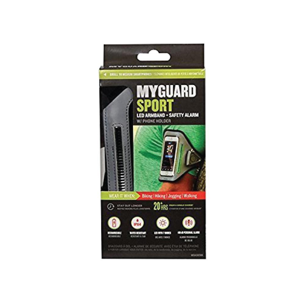 MYGUARD SPORT LED Armband & Safety Alarm w/Phone Holder - Inside The Bars
