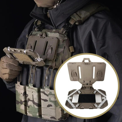 NEW Upgrade Tactical MOLLE Phone Holder, Folding Navigation Board, Cellphone Hold Gear, Airsoft Hunting Vest Accessories - Inside The Bars