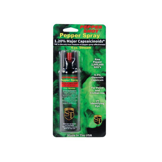 Pepper Shot 1.2% MC 4 oz pepper spray stream - Inside The Bars
