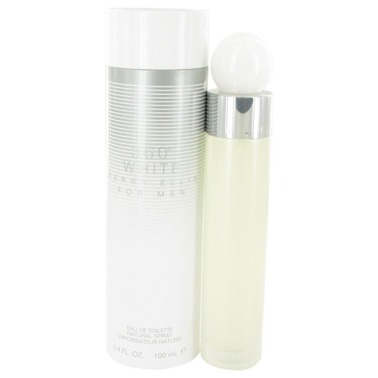 Perry Ellis 360 White by Perry Ellis Eau De Toilette Spray 3.4 oz for Men - Inside The Bars