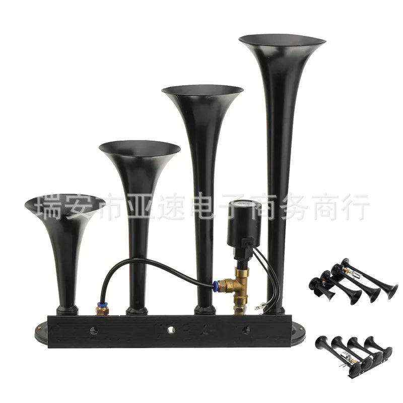 Pneumatic Truck Horn System with Four Tubes - Inside The Bars