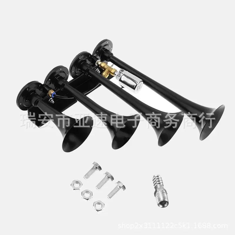 Pneumatic Truck Horn System with Four Tubes - Inside The Bars
