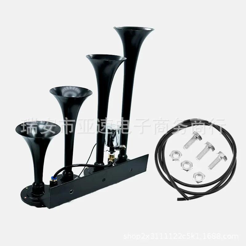 Pneumatic Truck Horn System with Four Tubes - Inside The Bars