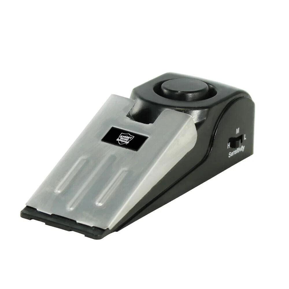 Portable 2 Pack Door Stop Alarm System with 120DB Alert for Home and Travel Safety - Inside The Bars