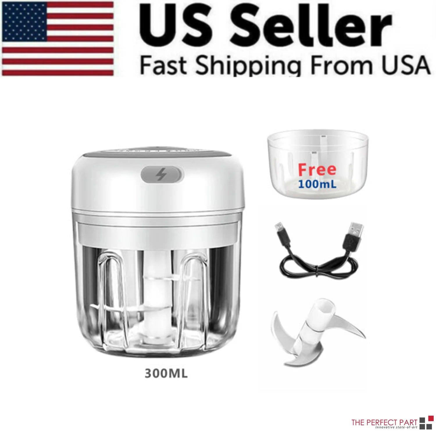 Portable Electric 300ML Mini Garlic & Vegetable Chopper Mincer Mixer - Inside The Bars