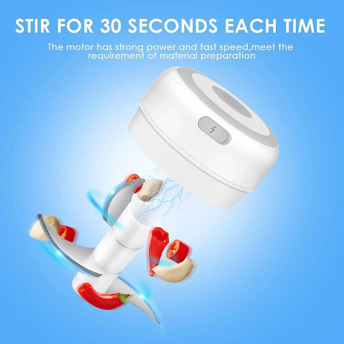 Portable Electric 300ML Mini Garlic & Vegetable Chopper Mincer Mixer - Inside The Bars