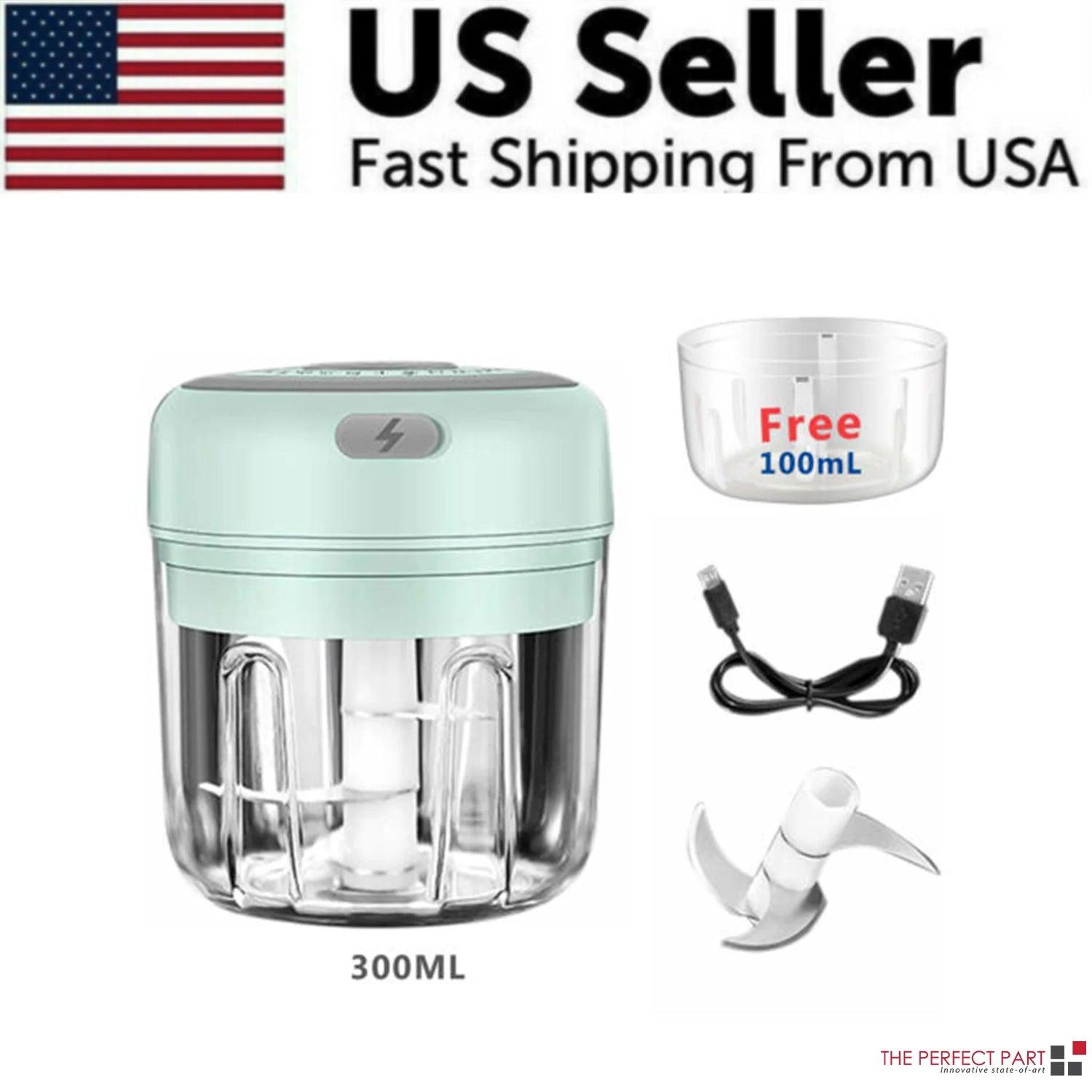 Portable Electric 300ML Mini Garlic & Vegetable Chopper Mincer Mixer - Inside The Bars
