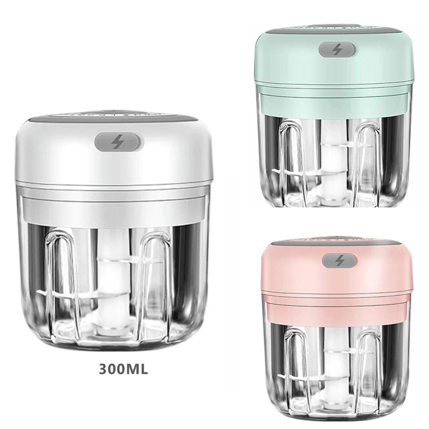 Portable Electric 300ML Mini Garlic & Vegetable Chopper Mincer Mixer - Inside The Bars